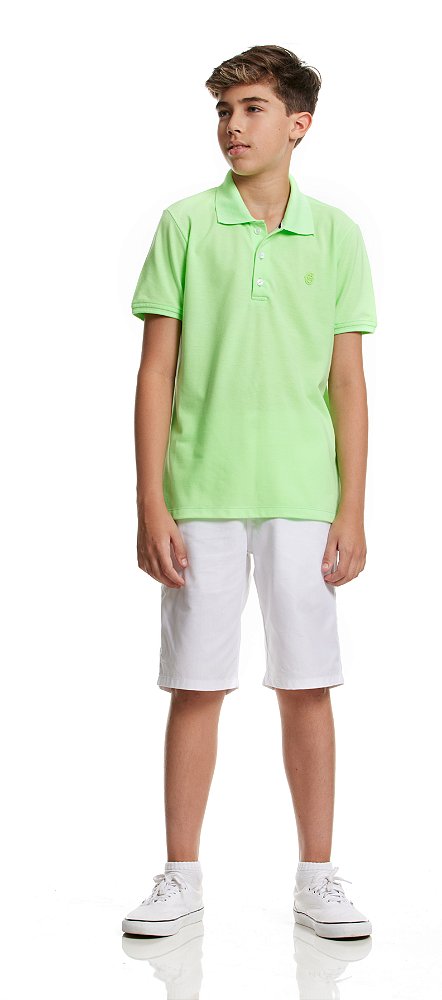 Polo Infantil Piquet Lima Banana