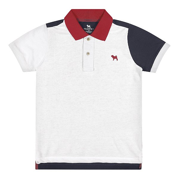 Camiseta Polo Gola Vermelha Charpey