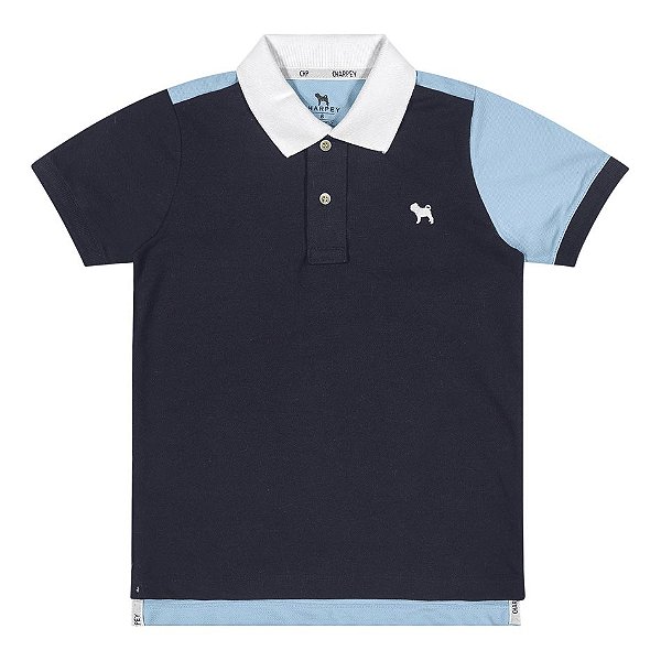 Camiseta Polo Gola Branca Charpey