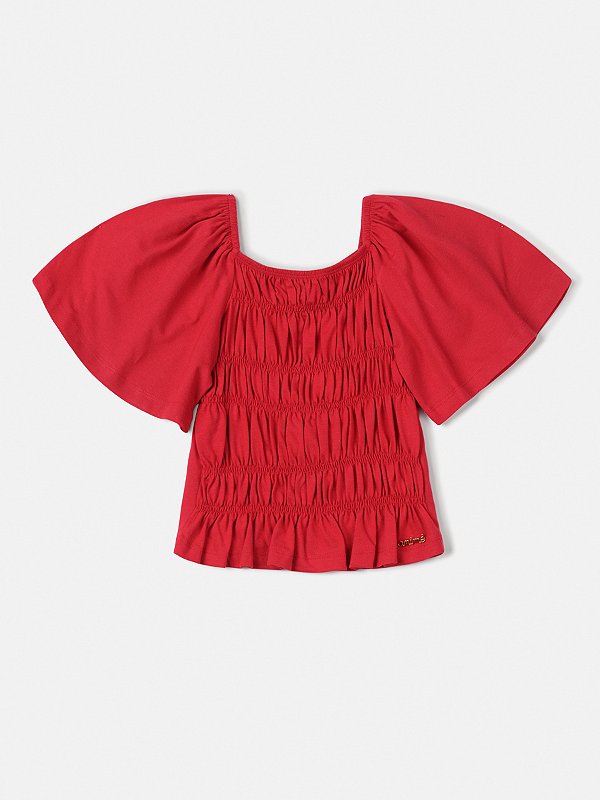 Blusa Infantil Lastex Vermelho Anime
