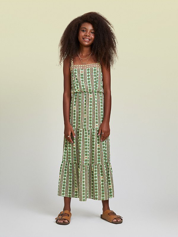 Vestido Longo Floral Etnico I Am