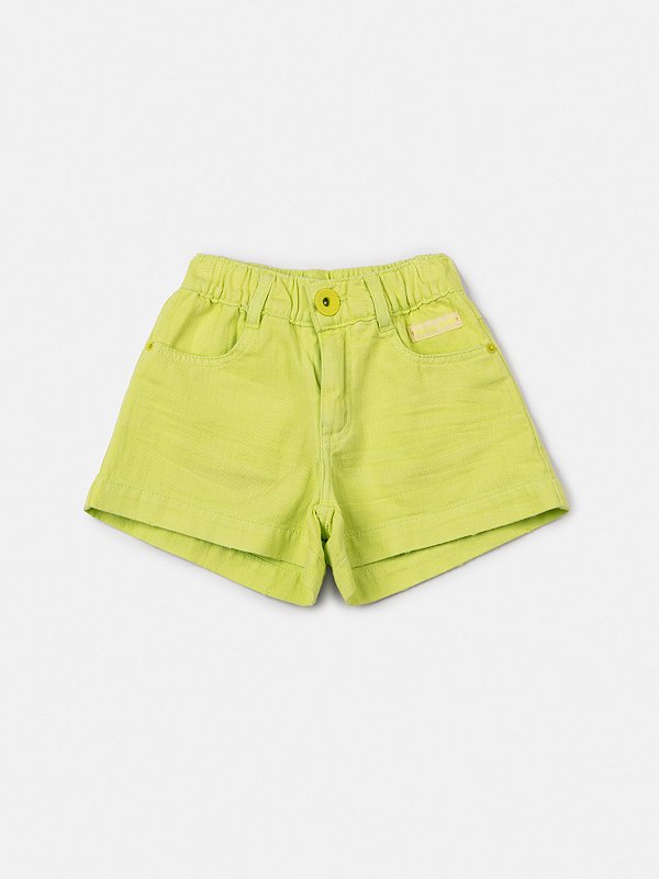 Shorts Infantil Verde Limao Anime