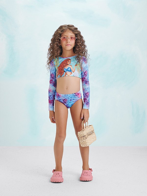 Biquini Infantil Sereia Ariel Anime
