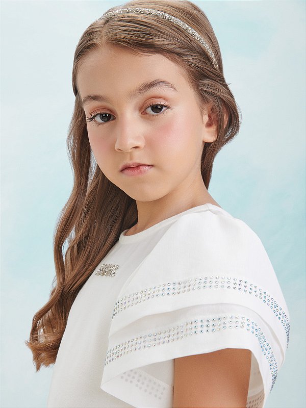 Blusa Infantil Mangas E Strass Anime