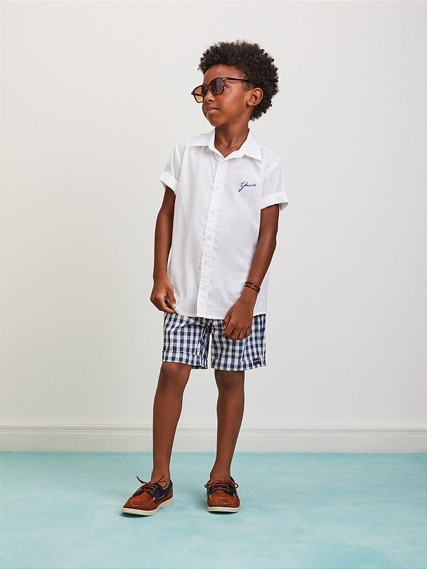 Conjunto Infantil Bermuda Xadrez Youcci