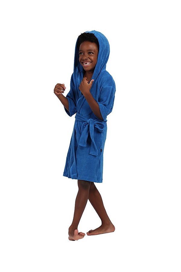 Roupao Infantil Azul Bic Siri Kids