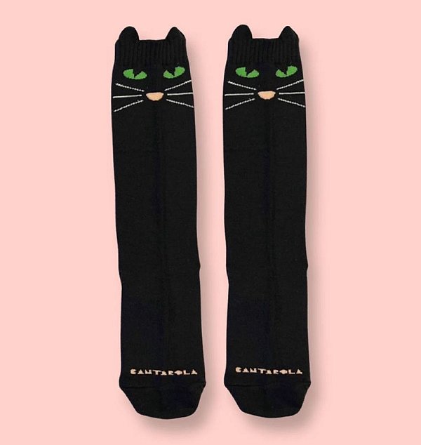 Meia Miau Preta Cantarola