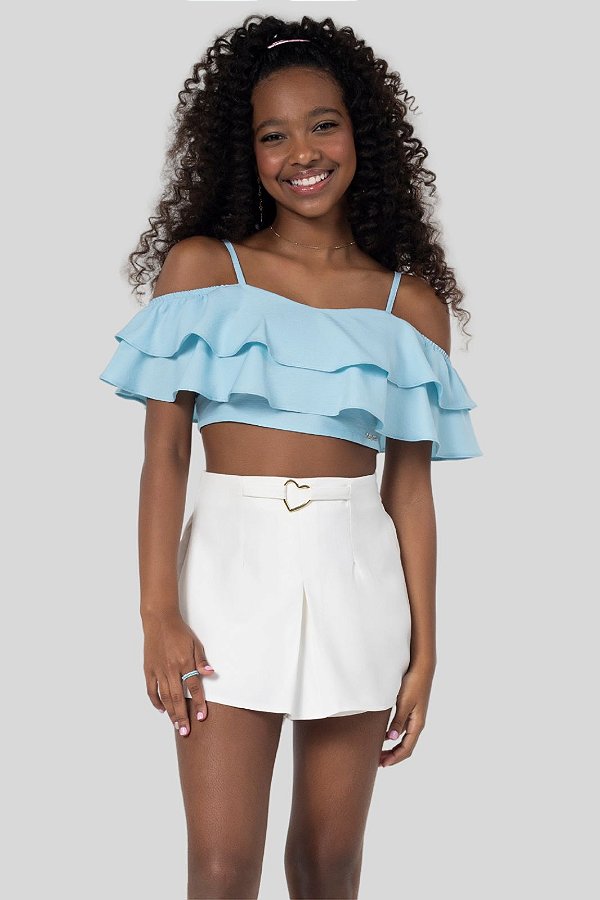 Shorts Saia Teen Off White Bobbylu