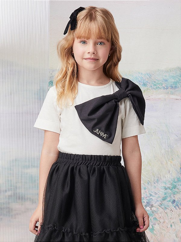 Blusa Infantil De Laco Perola Anime