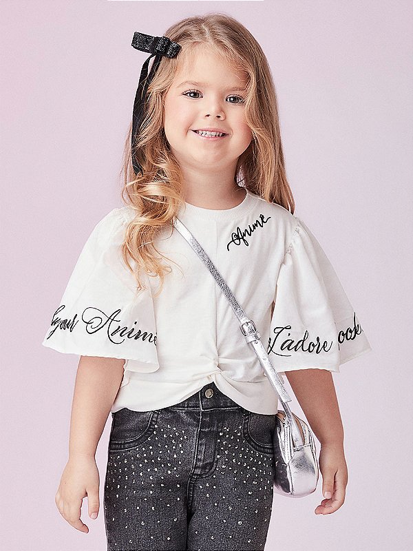 Blusa Infantil Perola Mg Morcego Anime