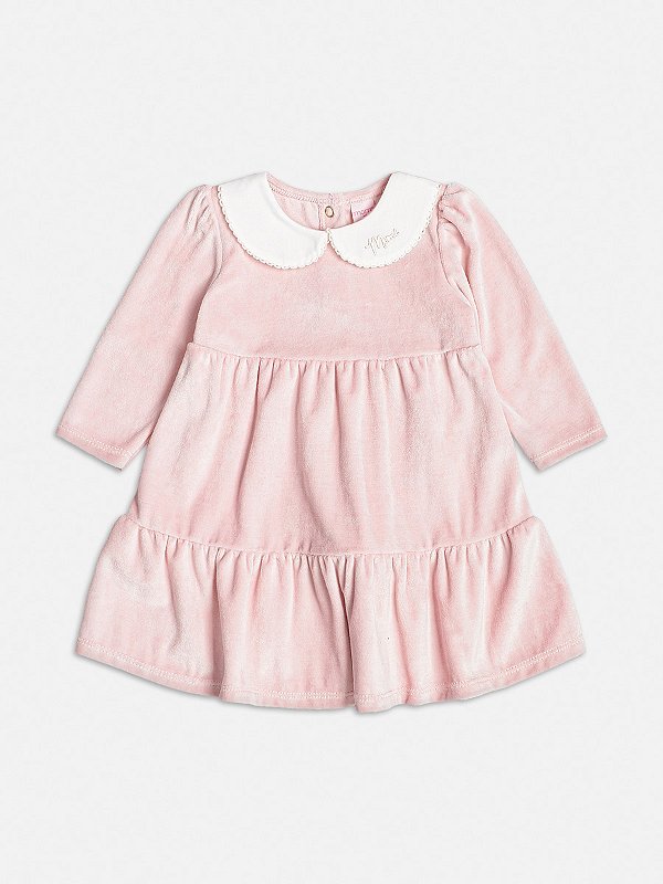 Vestido Infantil Plush Rosa Momi