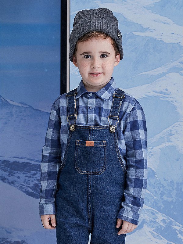 Jardineira Jeans Infantil Youcci