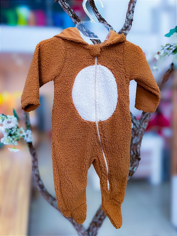 Macacao Bebe Ursinho Peluciado Nini