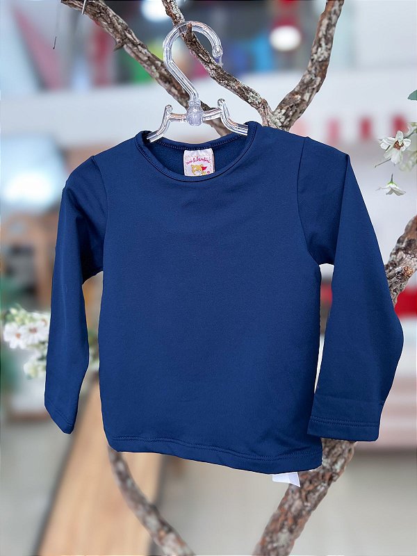 Blusa Termica Infantil Unissex Azul Nini