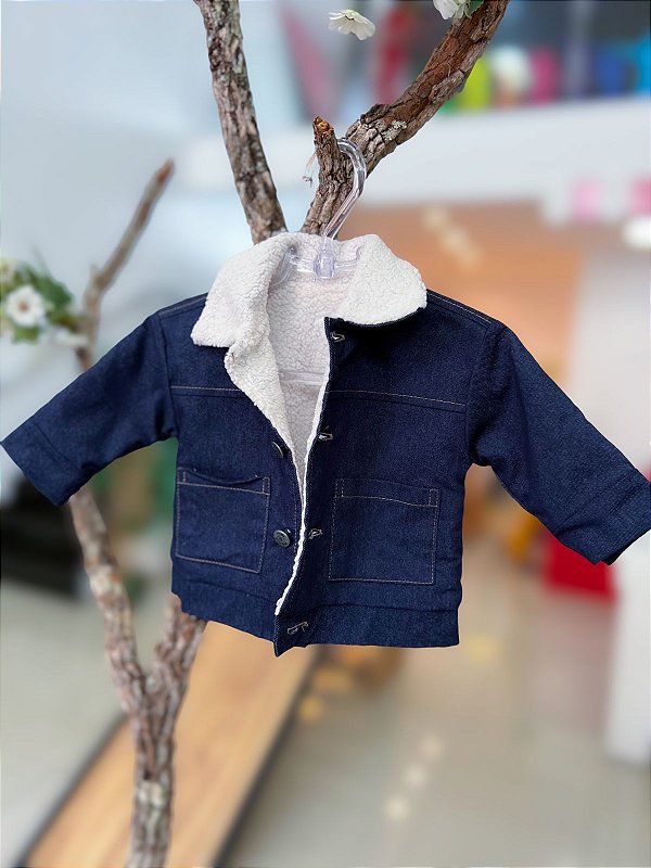 Casaco Infantil Jeans Peluciado Nini