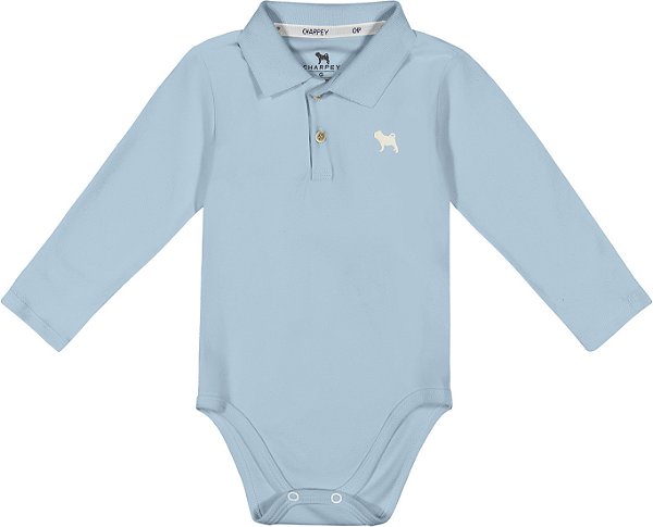 Body Polo Bebe Azul Claro Charpey