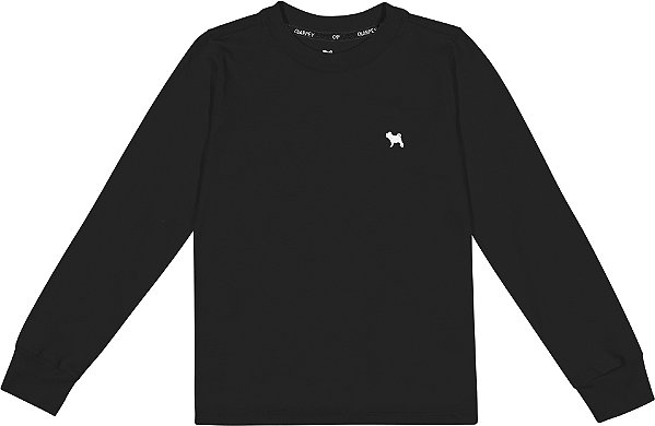 Camiseta Infantil Basica Preta Charpey