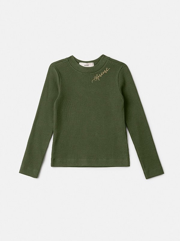 Blusa Essencial Canelada Verde Anime
