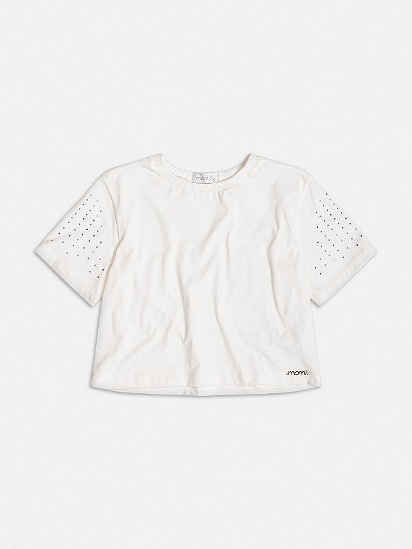 Blusa Infantil  M/c Perola Strass  Momi