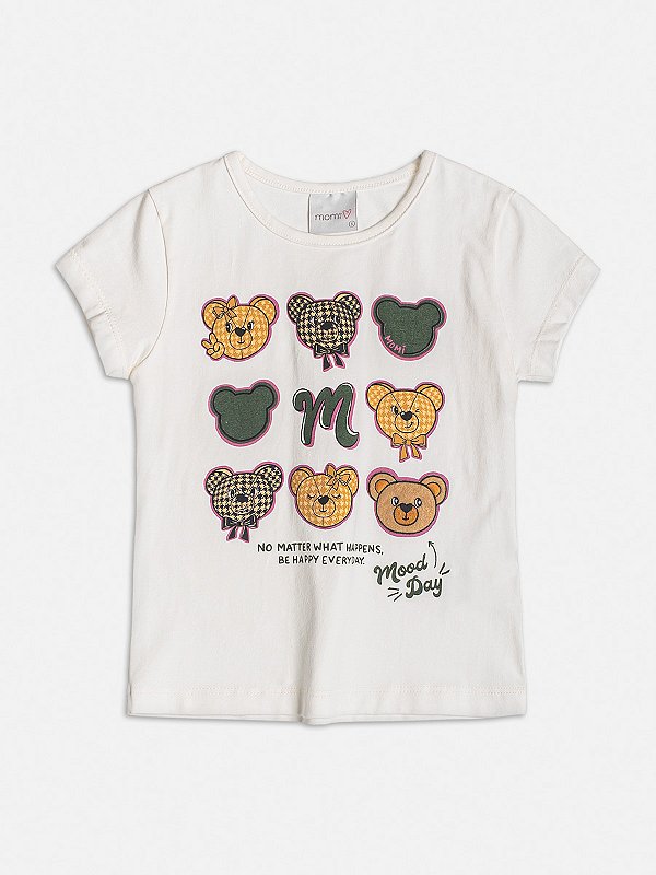 Blusa Infantil Cabecinhas Ursos Momi