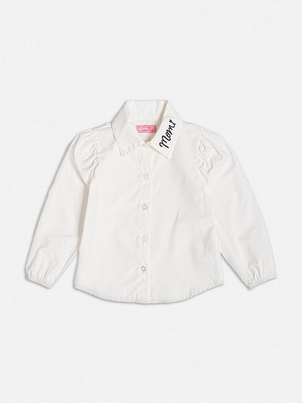 Camisa Infantil Branca Tricoline Momi