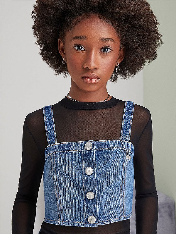 Blusa Tule  Preto I Am