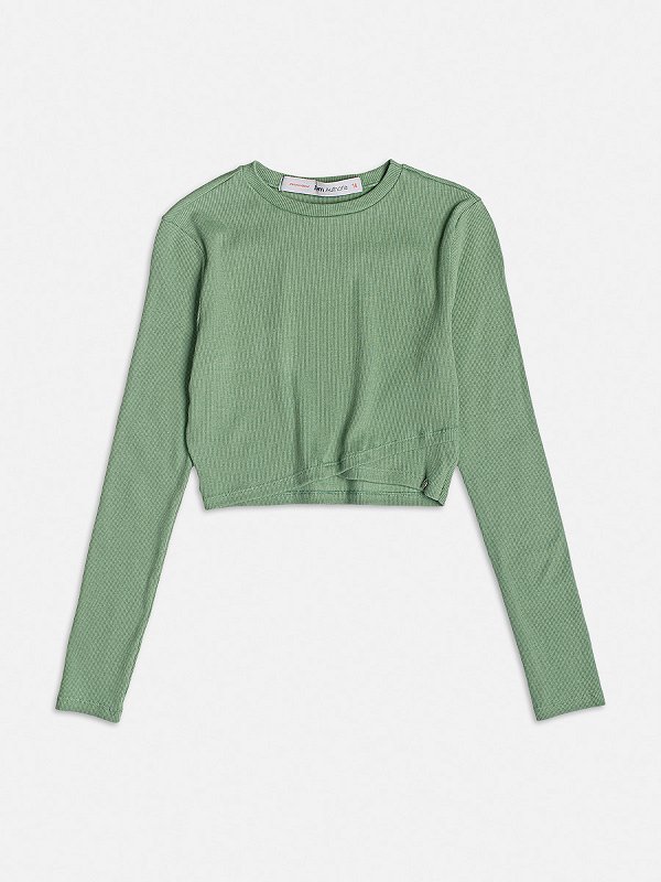 Blusa Transpasse Verde Oliva I Am