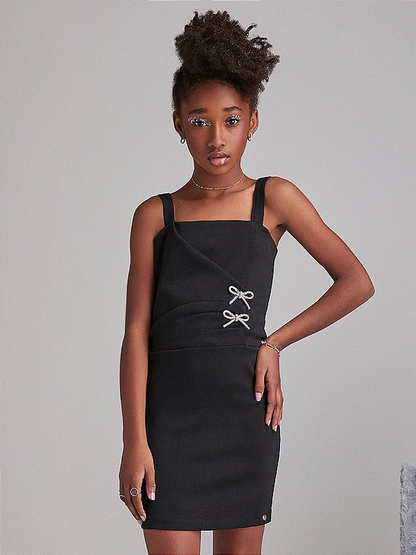 Vestido Com Laco Preto I Am