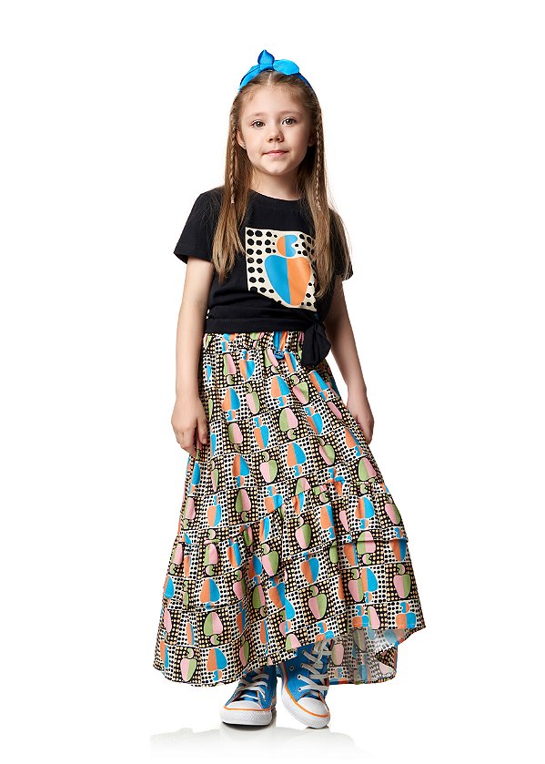 Conjunto Infantil Saia Caju Camu Camu