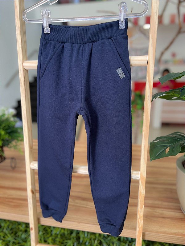 Calça Infantil Masc Moletom Marinho Nini