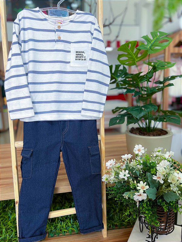 Conjunto Infantil Listrado Nini Bambini
