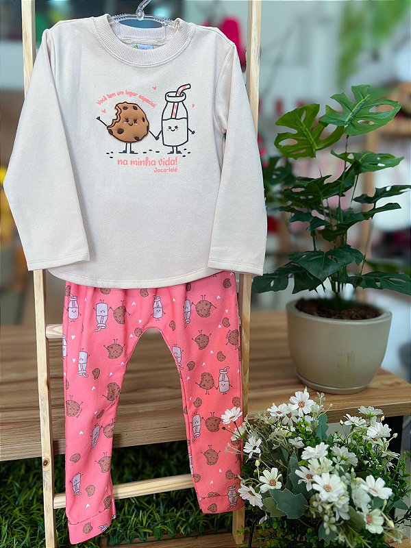 Conjunto Infantil Cookie/milk Jaca Lele