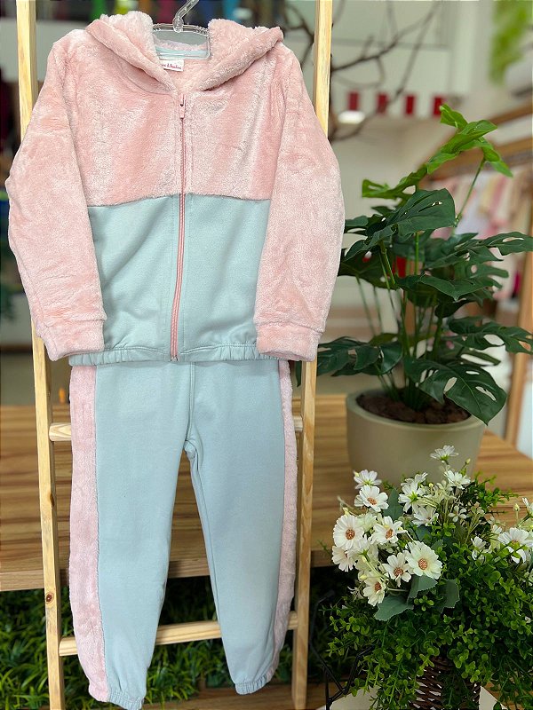 Conjunto Infantil Verde/rosa Nini