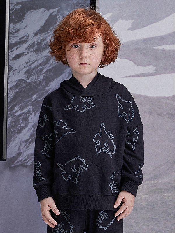 Conjunto Infantil Preto Jacaré Youcci
