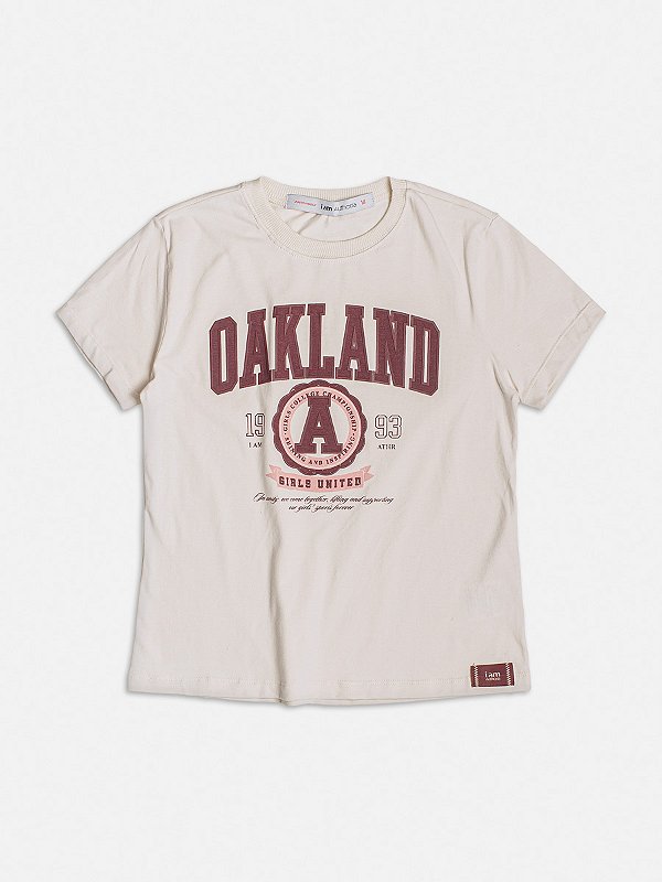 T Shirt College Oakland Bege I Am Authoria