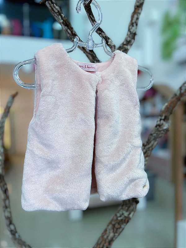 Colete Infantil Plush Rosa Nini Bambini