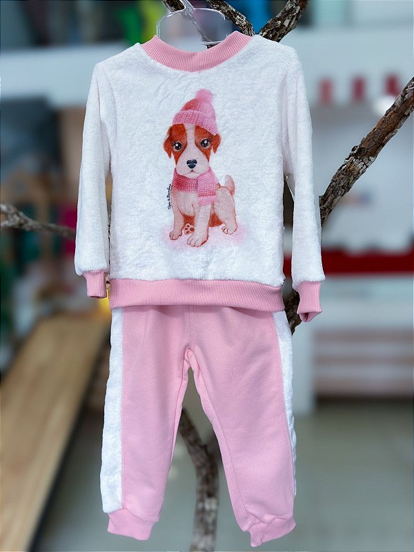 Conjunto Infantil Cão Peluciado Nini Bam