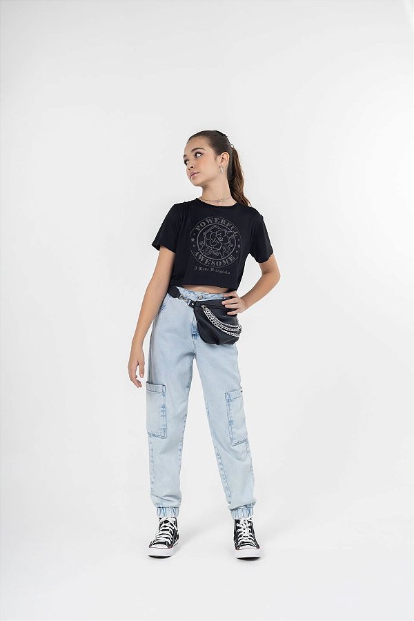 Calça Teen Utilitaria Bobbyluu