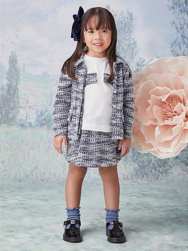 Conjunto Infantil Blusa Lapela Anime