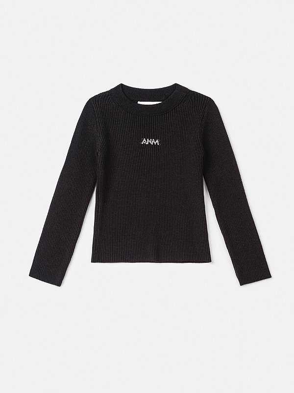 Blusa Infantil Trico Preto Anime