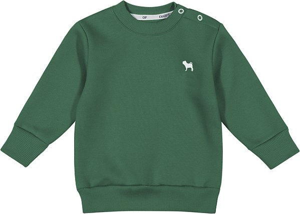 Blusao Bebe Moletom Verde Charpey