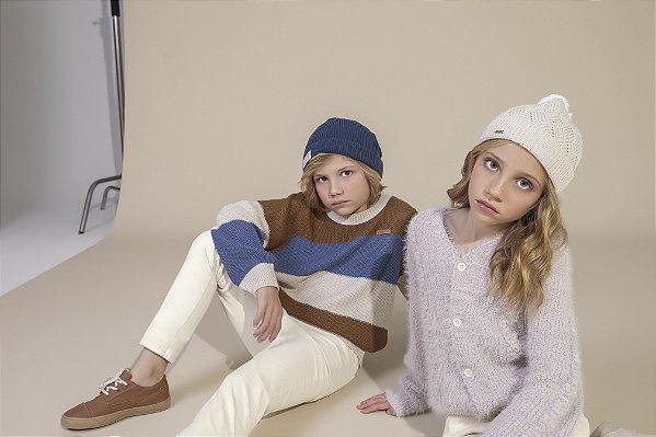 Sueter Infantil Tricot Listrado Charpey
