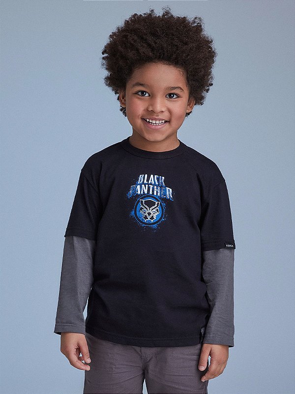 Camiseta Infantil Pantera Negra Youcci