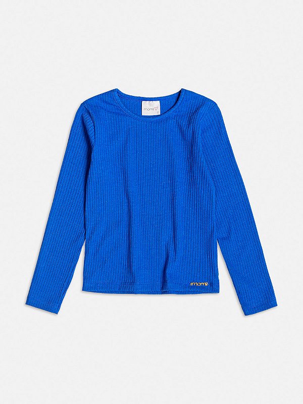 Blusa Basica Infantil Azul Bic Momi