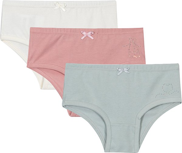 Kit Calcinha Infantil Strass Nini Bambin