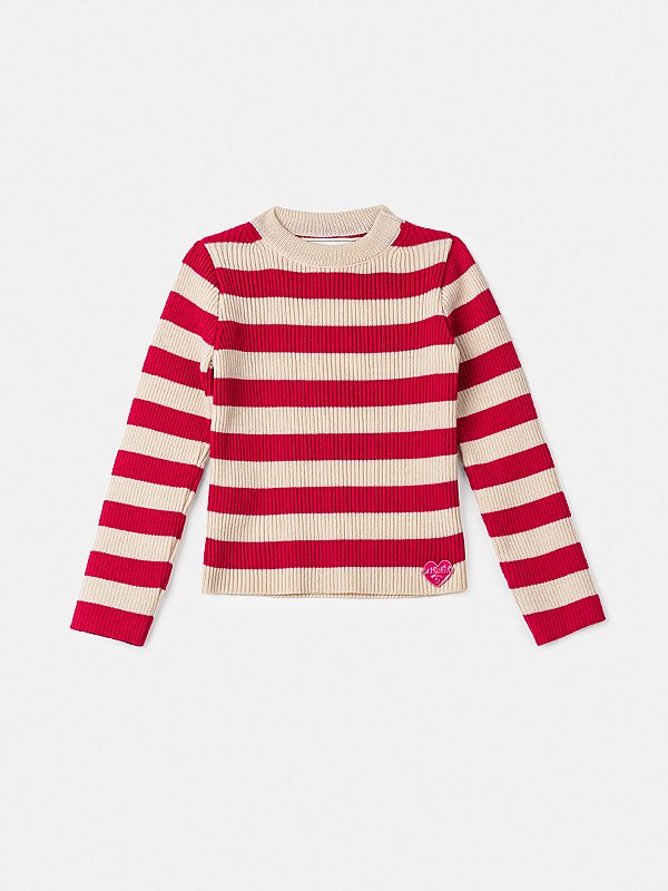 Blusa Infantil Tricot Listras Anime