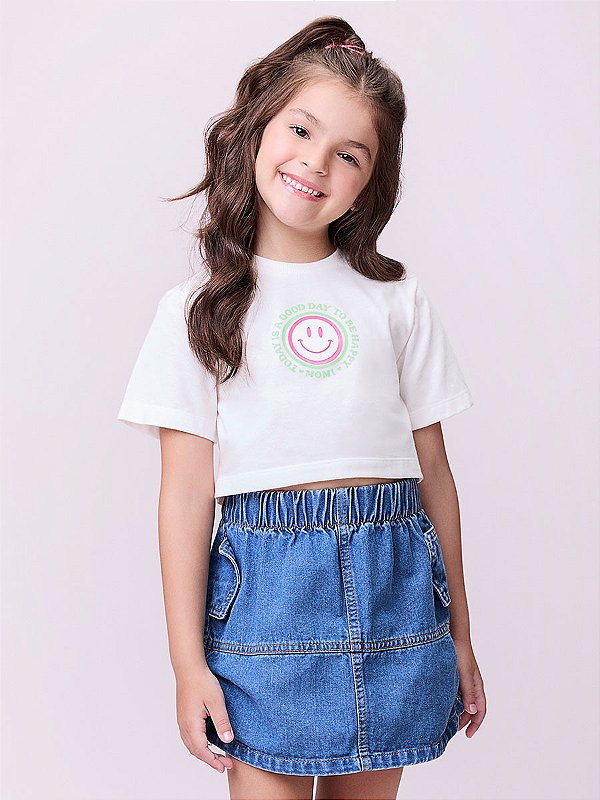 Blusa Infantil Com Patch Smile Momi