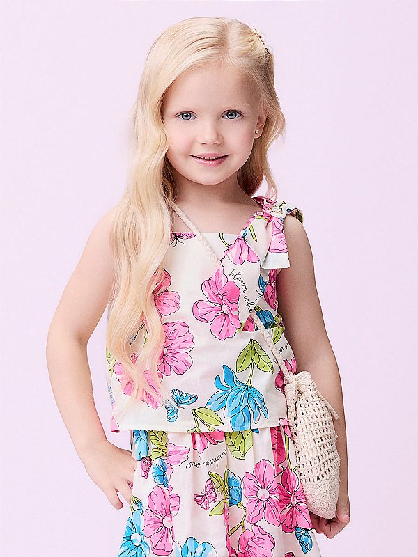 Conjunto Infantil Maxi Flor Borboletas Momi