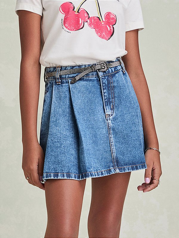 Saia Pregas Teen Jeans I Am