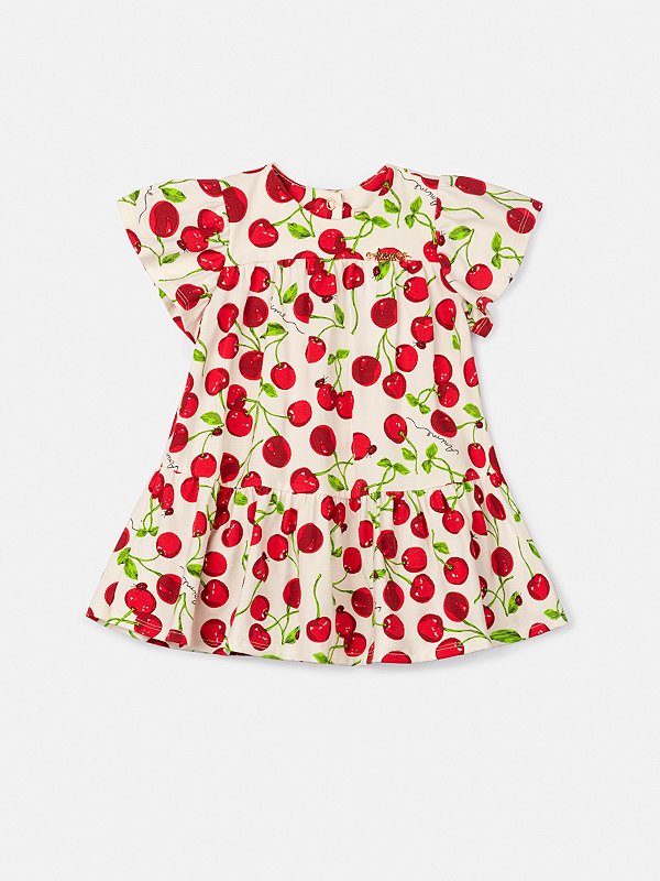 Vestido Infantil Doces Cerejas Anime